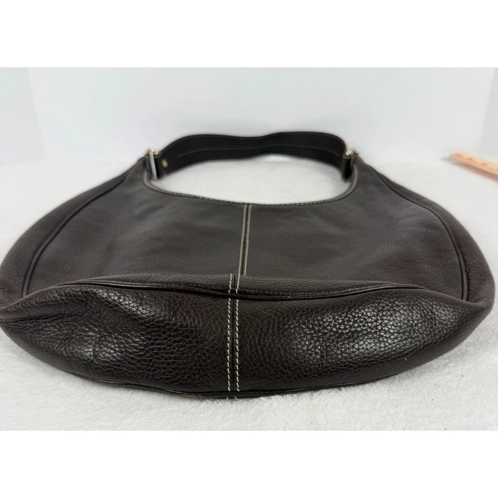 Kate Spade New York Brown Pebbled Leather Hobo Shoulder Bag Purse